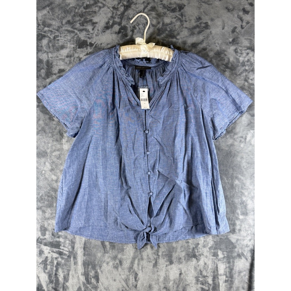 Lane Bryant NWT Women's Blue Top Boho Casual Cottagecore